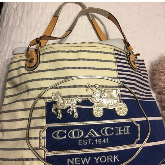 Coach Poppy Patchwork Tote - Picture 4 of 10